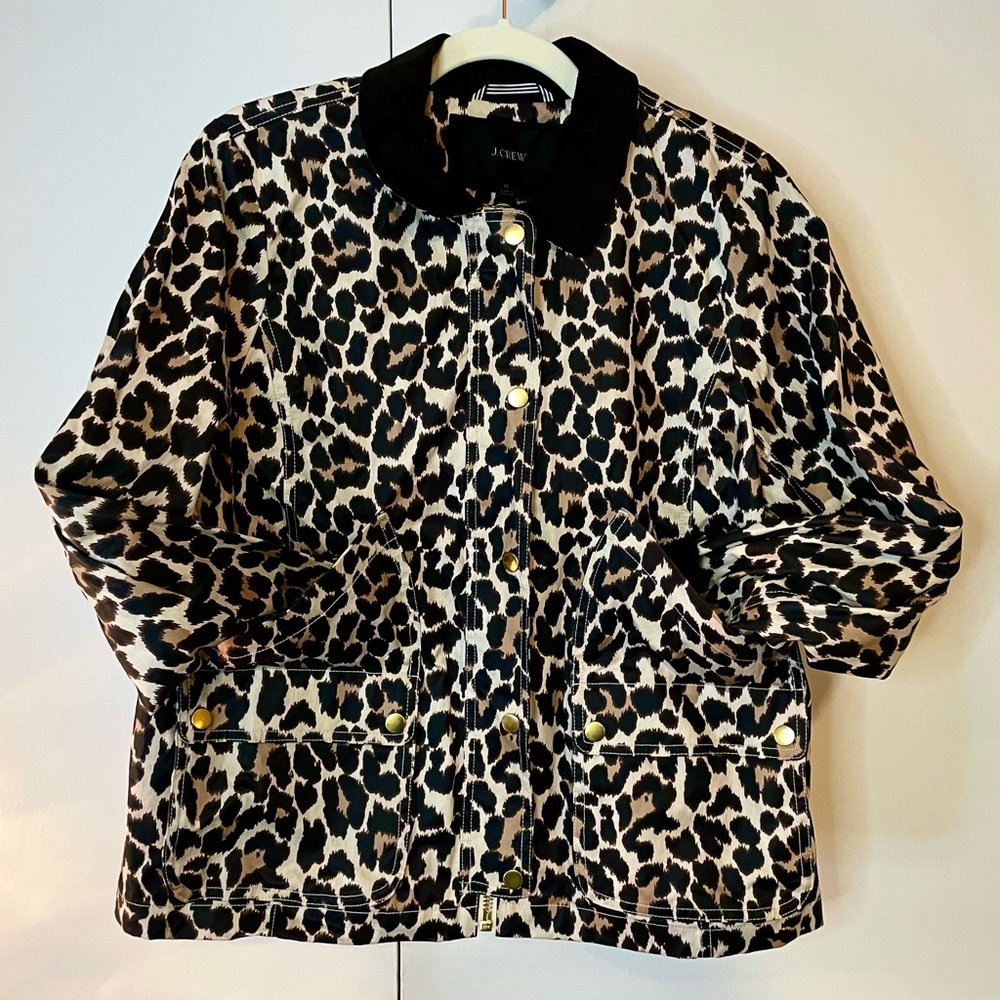 J. Crew Leopard Print Jacket - Black and Tan - Picture 12 of 16